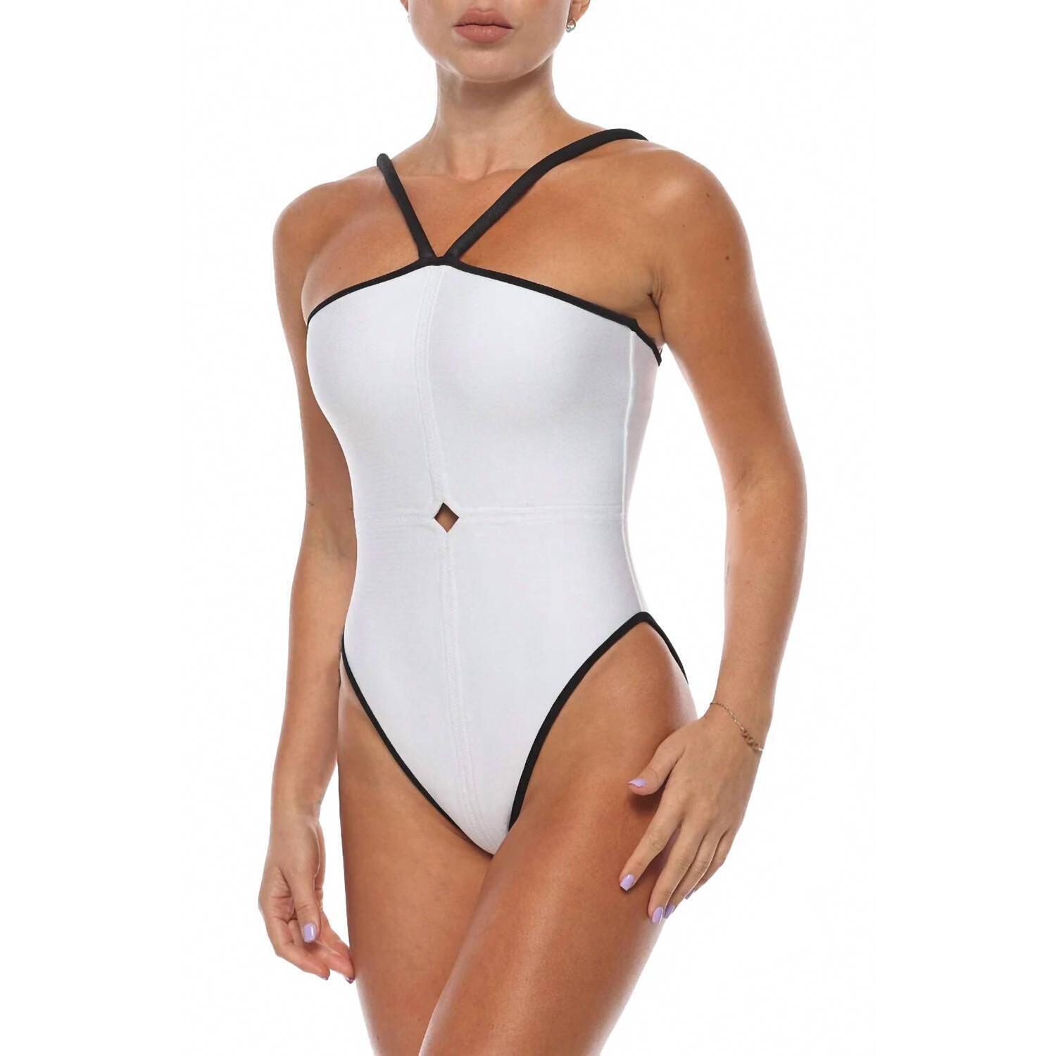 New Maxine Fausto High Leg One Piece In White